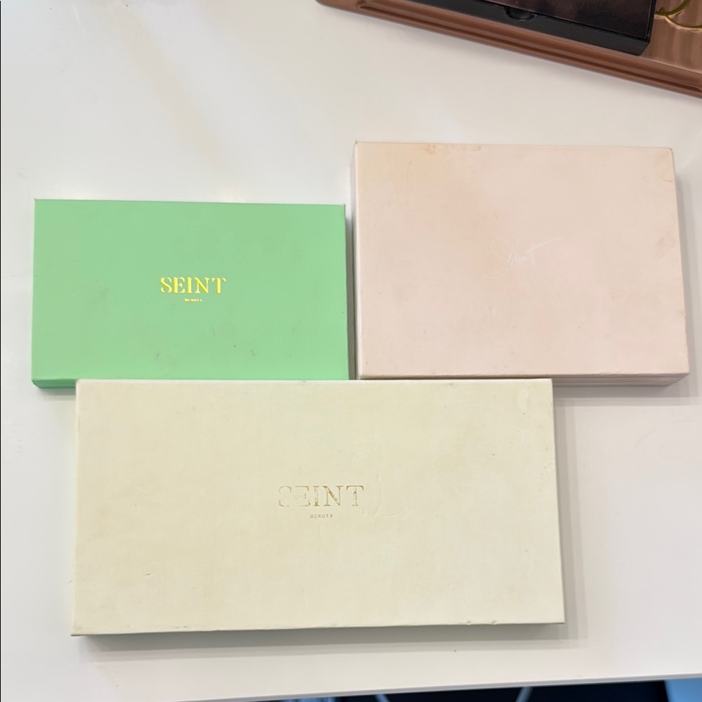 Vibrant Green and Soft Pink Makeup Collection